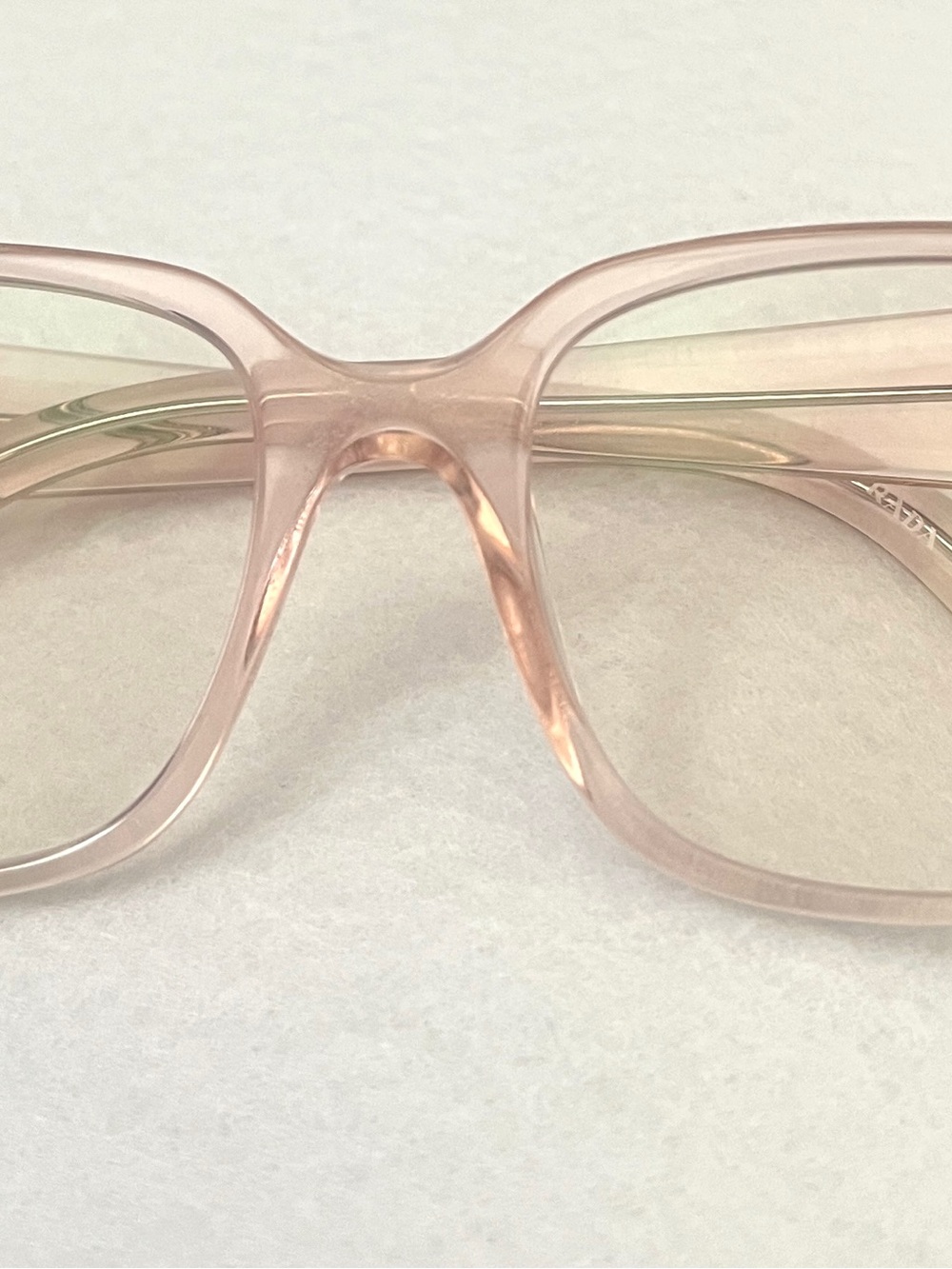 Prada VPR 17Z Blush Pink Crystal Eyeglass Frames 54-18 140